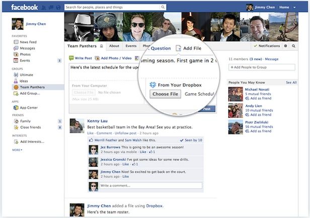 Dropbox su Facebook