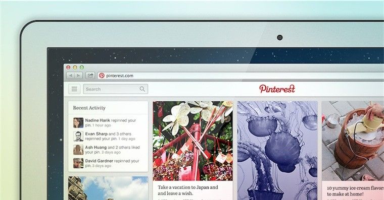 La nuova interfaccia di Pinterest