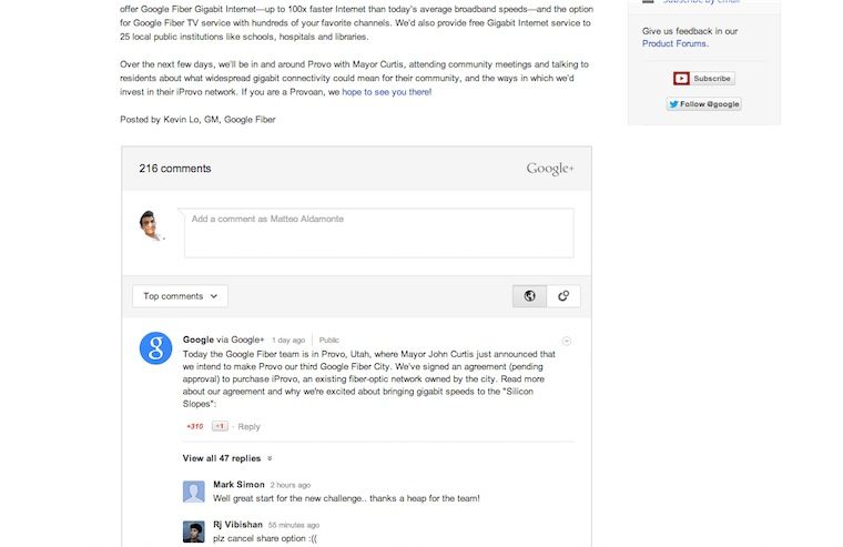 Google+ Comments