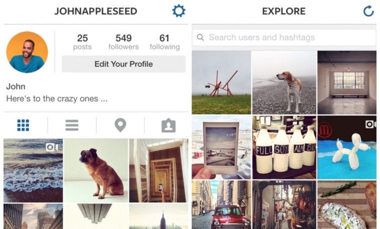 Instagram aggiornato su iOS 7