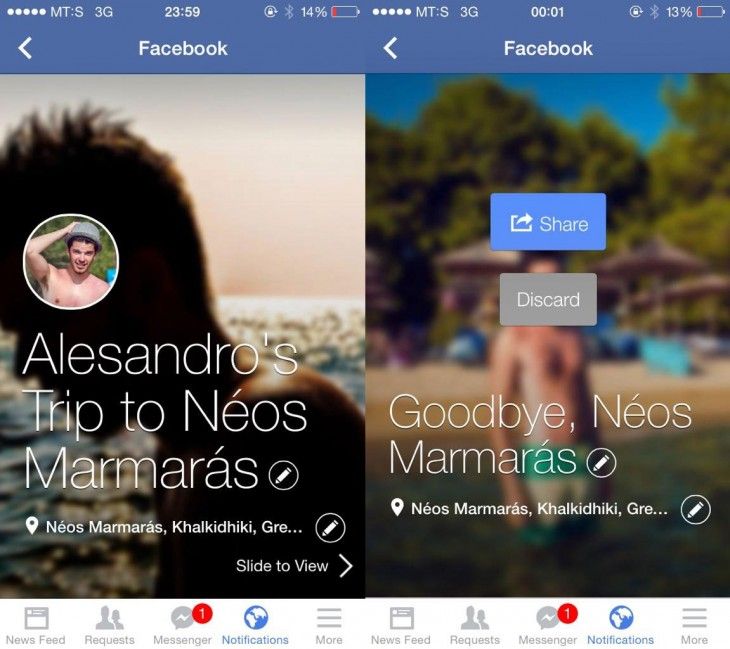 Come funziona “Trip Slideshows” di Facebook