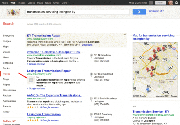 Google sta integrando le Pagine di G+ con Places?