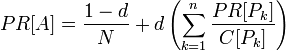 formula del pagerank