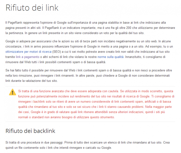 rifiuto link