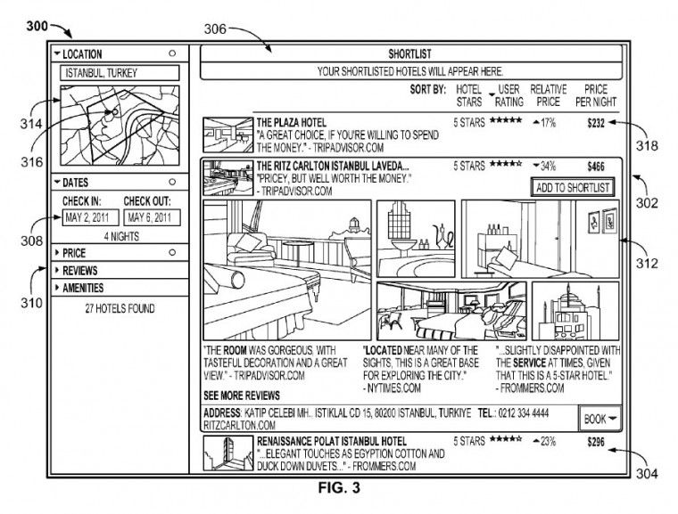 hotel finder patent 2