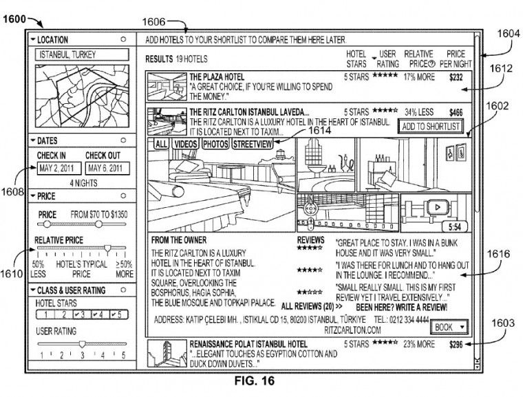 hotel finder patent 7