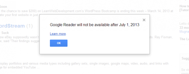 google reader fine