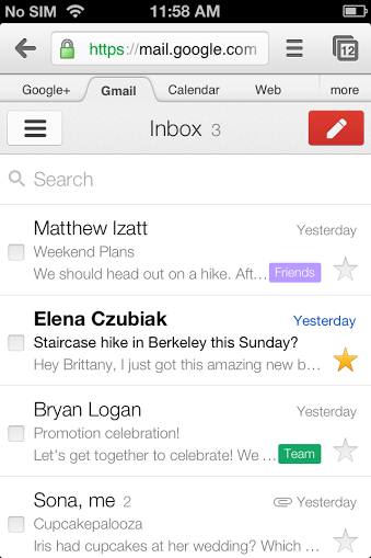 Rilasciato l’aggiornamento dell’applicazione di GMail