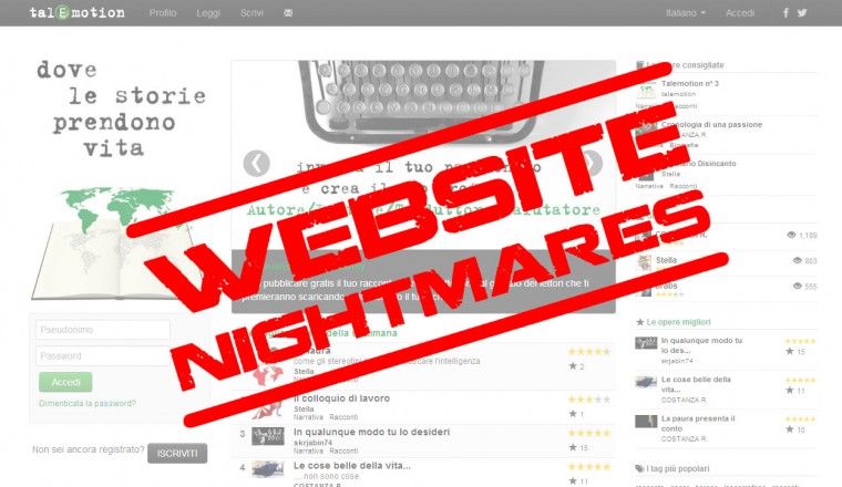 Website Nightmares #1: Analisi velocità di talemotion