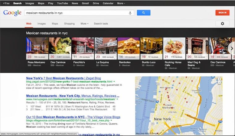 Google: “Carousel” anche nella Local Search