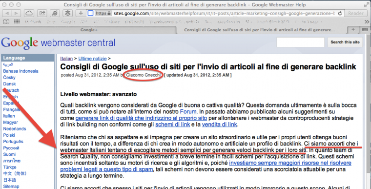 webmaster italiani spammano