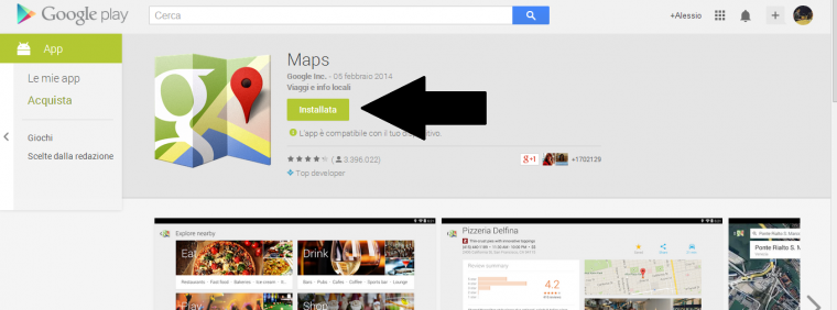 installazione google maps