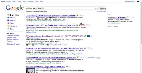 webinar  social search google
