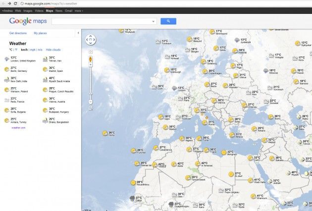 Previsioni meteo google