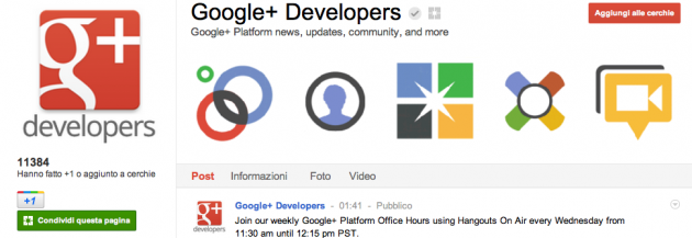 Google+ lancia una pagina per gli sviluppatori