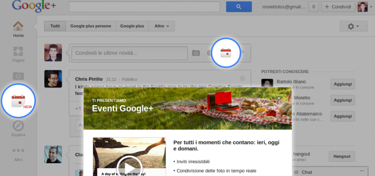 Google+ events