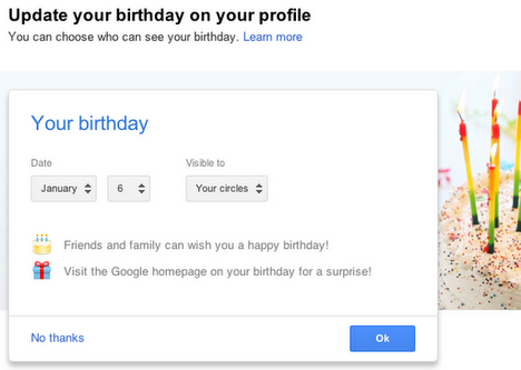 google plus compleanno