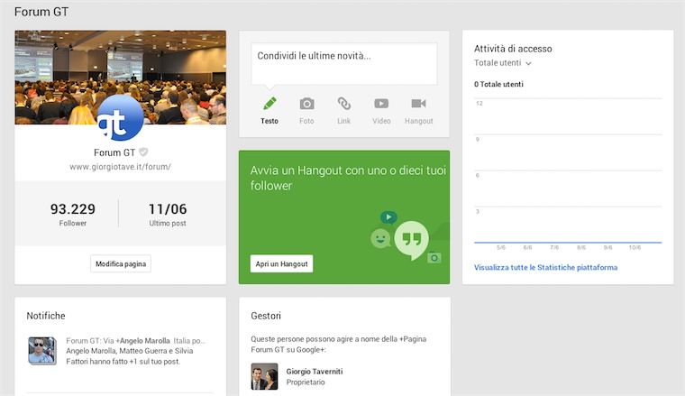Google+: tutto sulla nuova “Dashboard” per le Pagine