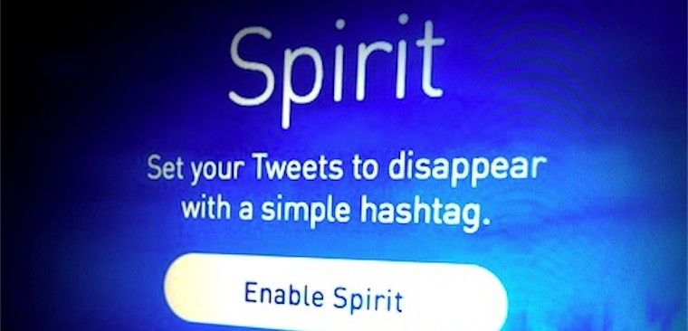 Spirit: “questo tweet si autodistruggerà”