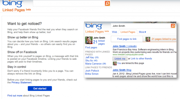 Bing lancia le Linked Pages e dà più valore alle persone nei risultati