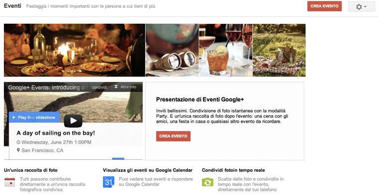 Google+ Eventi