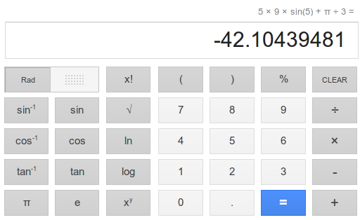 Google presenta una calcolatrice scientifica in HTML5