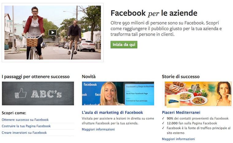 Facebook per le Aziende Facebook per le Aziende