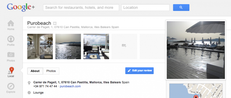 panoramio Google+ local