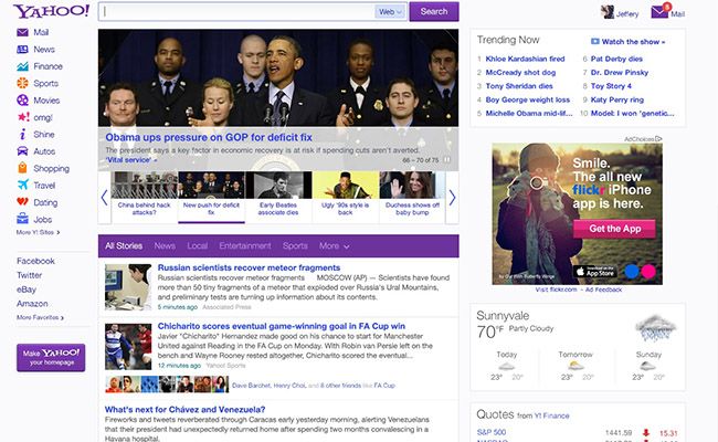 Com’è la nuova Homepage di Yahoo
