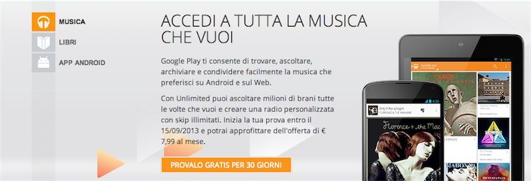 Google: anche in Italia il nuovo “Play Music Unlimited”