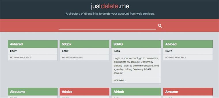 “Just Delete”: come eliminare un account da ogni piattaforma online