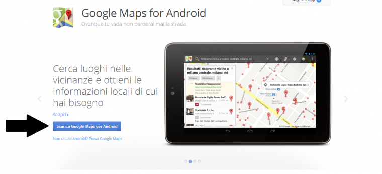 scarica google maps for android