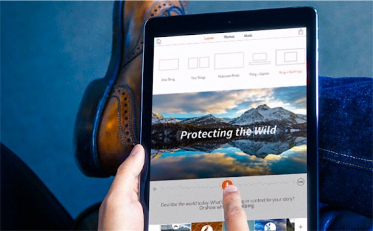Raccontare una storia con Voice, l’app Adobe per iPad