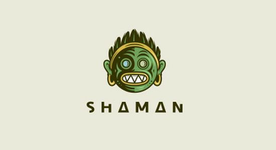 33-green-shaman-logo-design