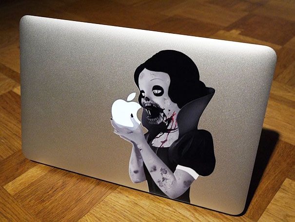 cool-macbook-stickers-princess-eating-apple