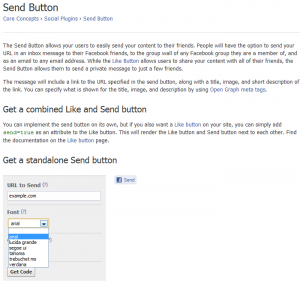 Send Button Facebook