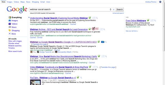 webinar  social search google