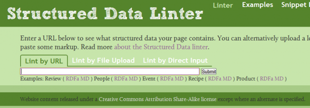 Structured Data Linter