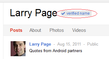 Verifica Account Google+
