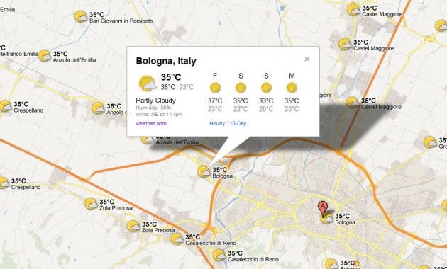 Bologna dettaglio meteo