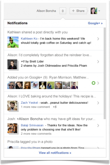 Nuove Notifiche su Google+ Nuove Notifiche su Google+